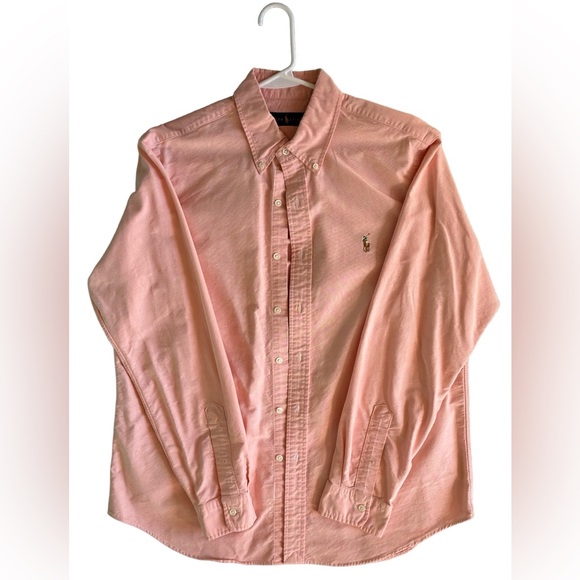 Polo Ralph Lauren Casual Button Down Shirt, Men's L Pastel Orange - Picture 2 of 6